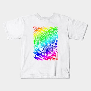 Rainbow Zebras Kids T-Shirt